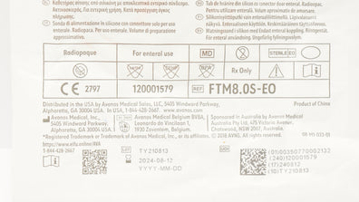 Avanos FTM8.0S-EO NeoMed Feeding Tube w/Enteral Connector 8.0Fr x 23.6inch (x)
